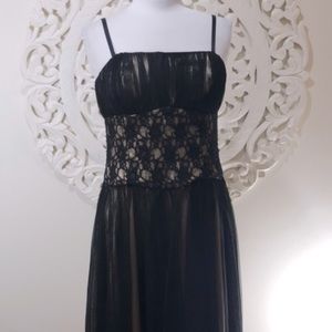 WHBM. Gorgeous black tulle and gold dress size 10. Perfect condition!!!